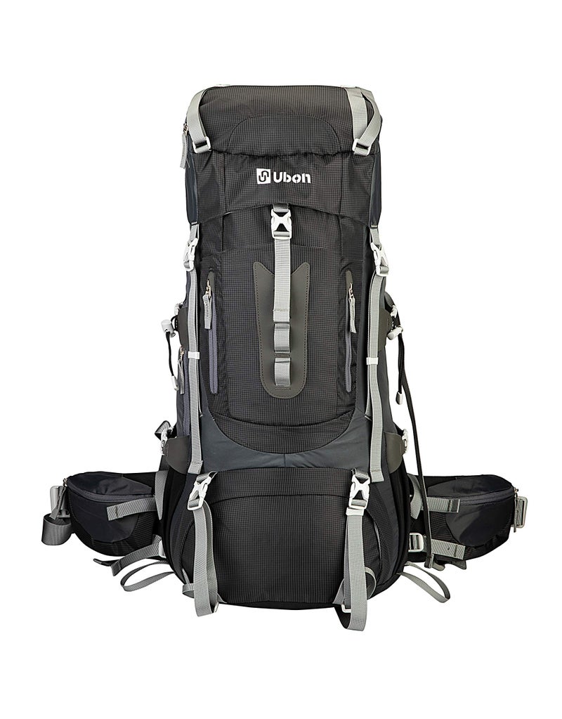 Ubon 60L Camping Backpack Lightweight Internal Frame Hiking Backpack Black - Image 1